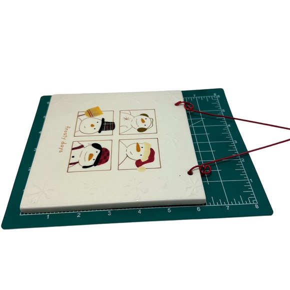 Hallmark "Frosty Days" Snowman Ceramic Hanging 6"X6" Hot Plate Trivet Tile Décor - Picture 3 of 12
